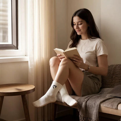 Kadın 5 Çift Premium Yüksek Pamuklu Yeni Kalp Desenli Casual Çorap Çok Renkli