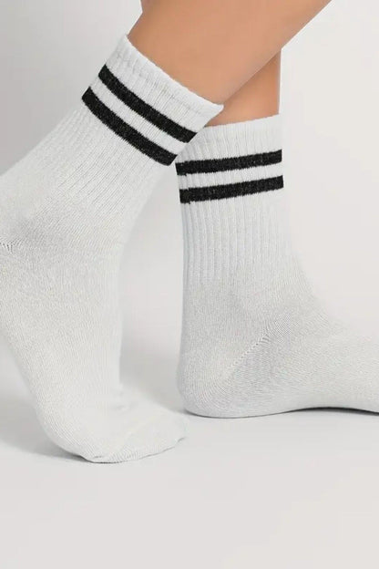 Unisex 5 Çift Premium Kalite Yüksek Pamuklu Kolej Çorap